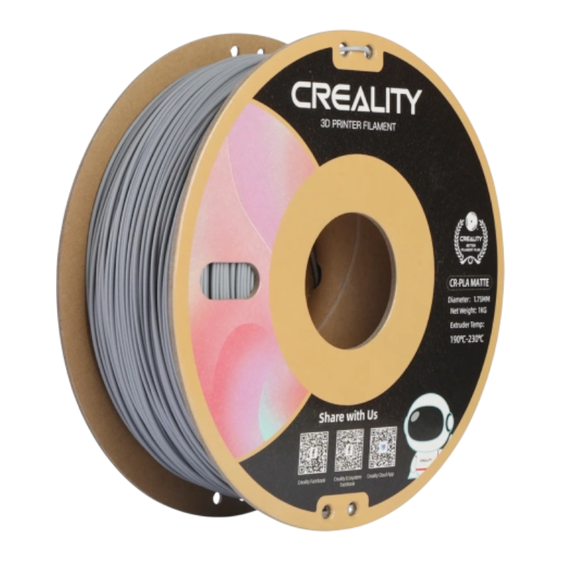 Філамент (пластик) для 3D принтера CREALITY PLA матовий 1кг, 1.75мм, сірий (3301010299)